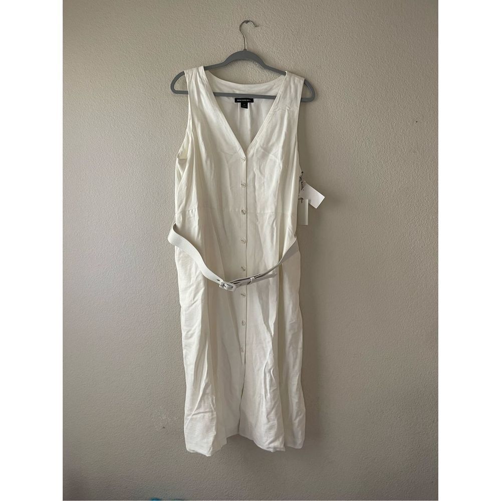 NWT something navy‎ belted midi dress size xxl